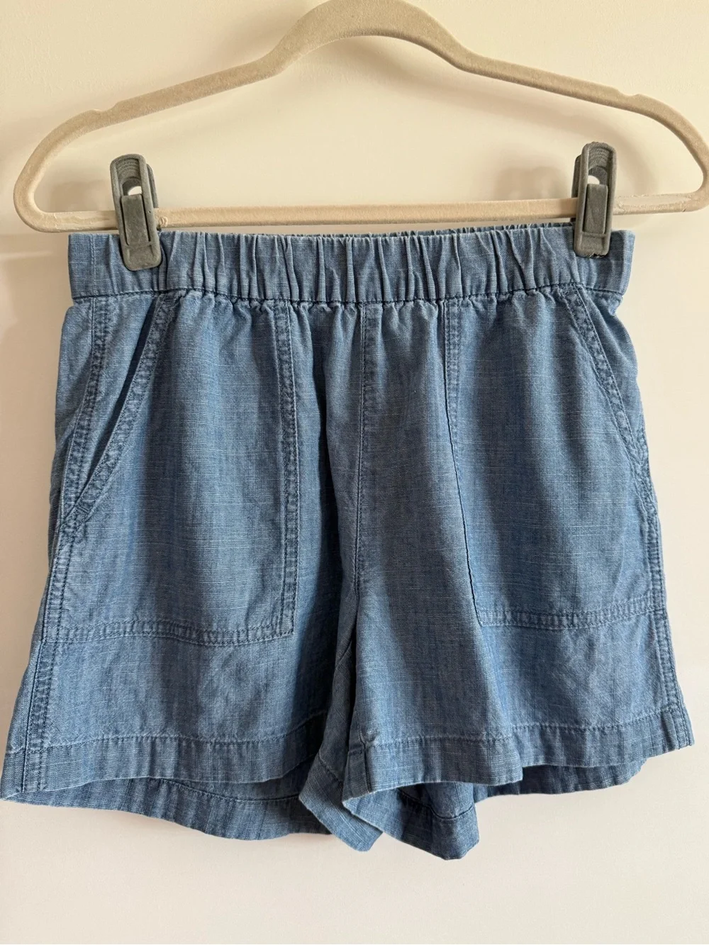 J. Crew Pull On Cotton Chambray Shorts Like New